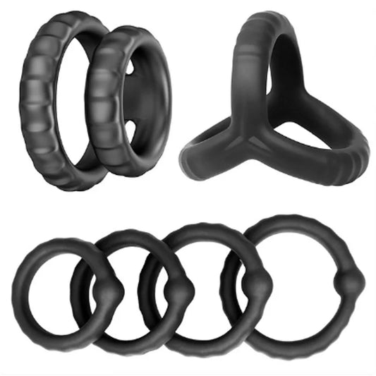 Newest Penis Ring Reusable Silicone Semen Cock Ring Penis Enlargement Delayed Ejaculation Sex Toys For Men Dick Enlarger Rings